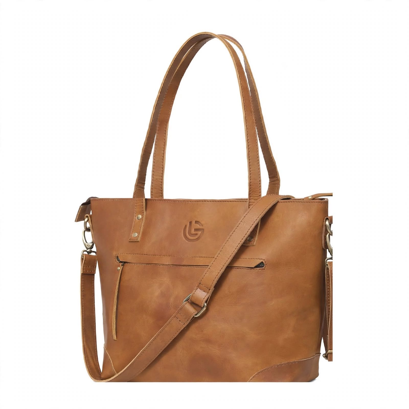 Vintage Leather Tote Bag