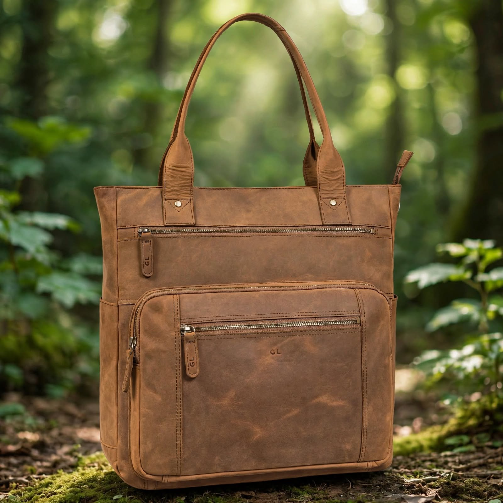 Horse Crazy Leather Tote Bag