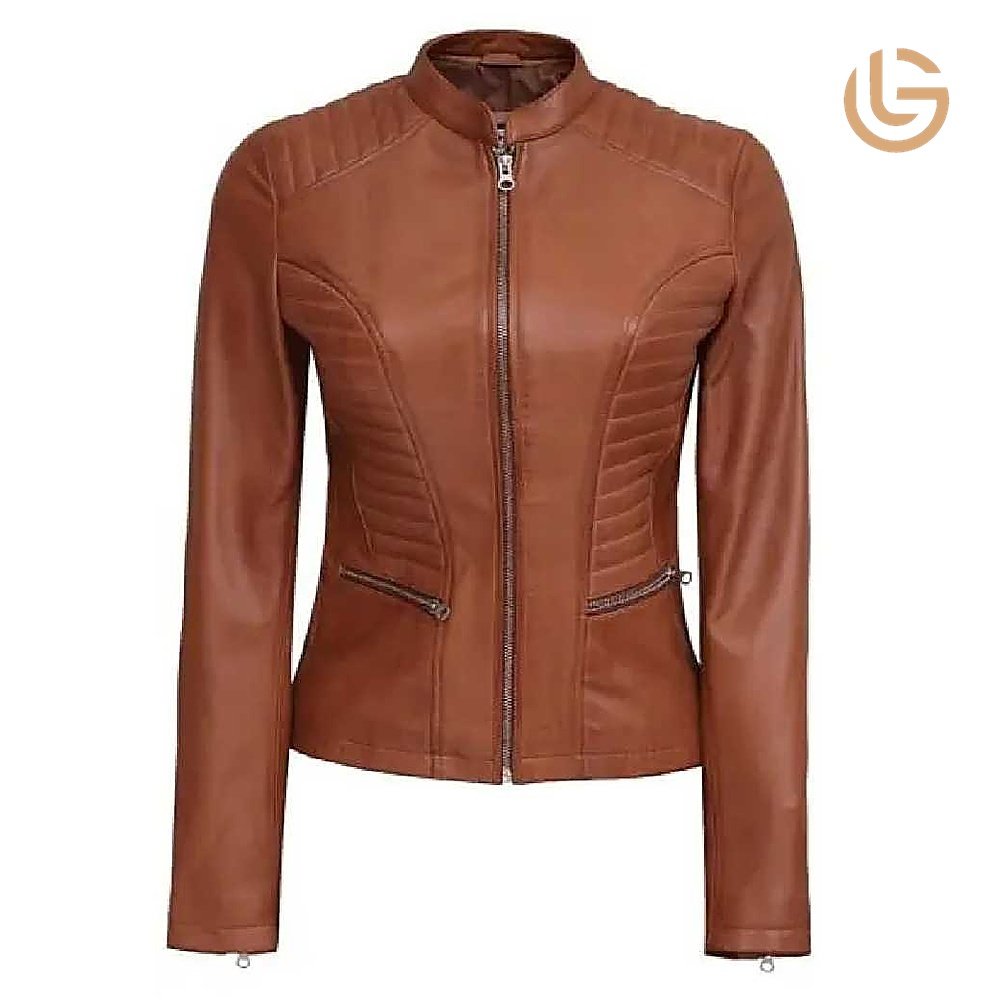 Women’s Brown Genuine Leather Jacket