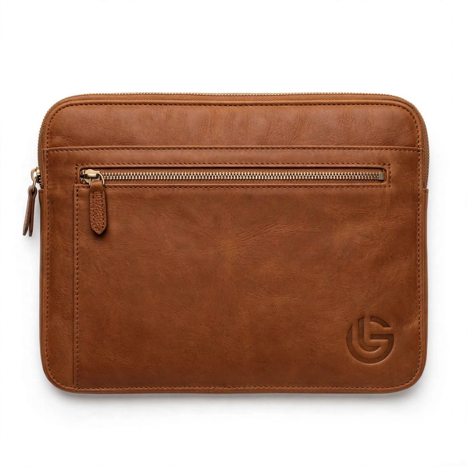 Brown Leather Laptop Cover