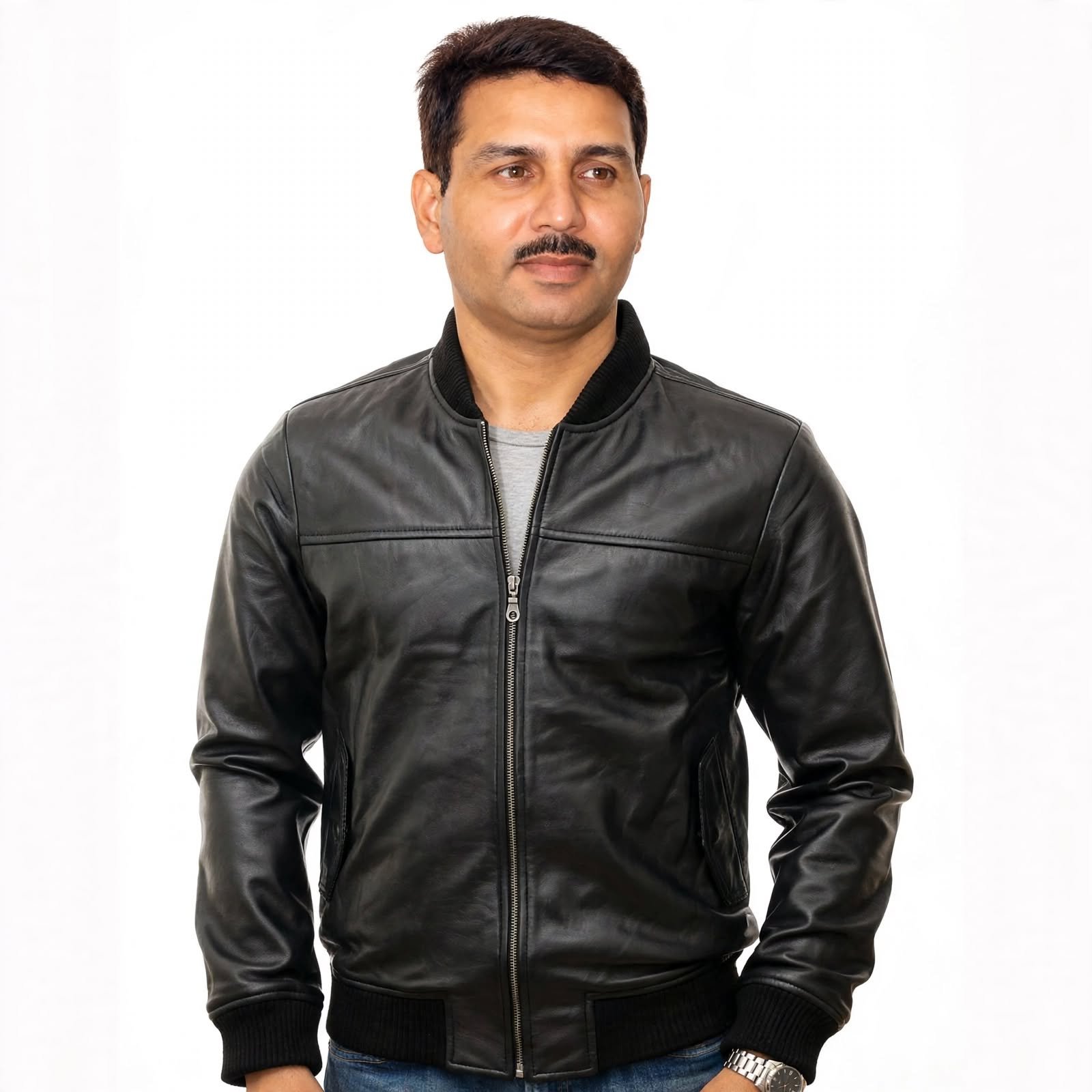 Bomber Custom leather jacket