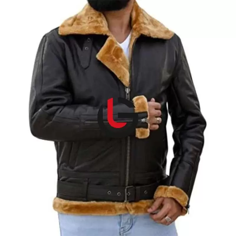 Sheepskin Fur Leather Jacket