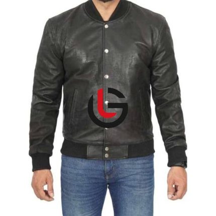 Bomber Varsity Leather Jacket