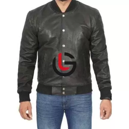 Bomber Varsity Leather Jacket