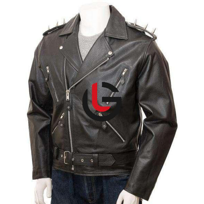 Spikes Motorbike Leather Jacket