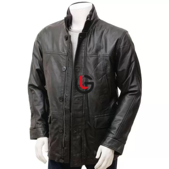 Medium Leather Coat