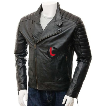 Stand Collar Leather Jacket