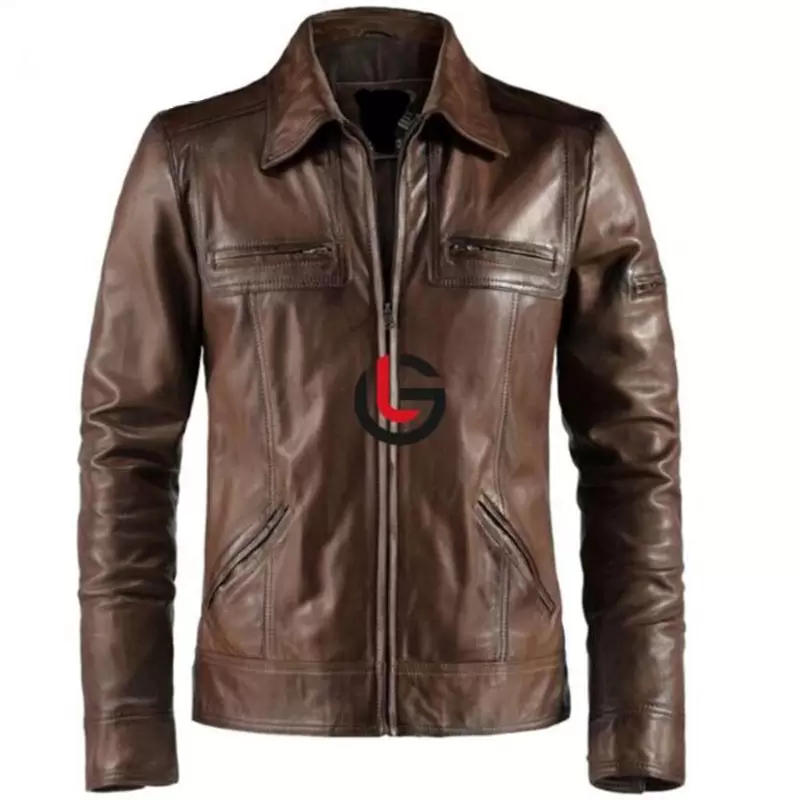Large Men Leather Jacket