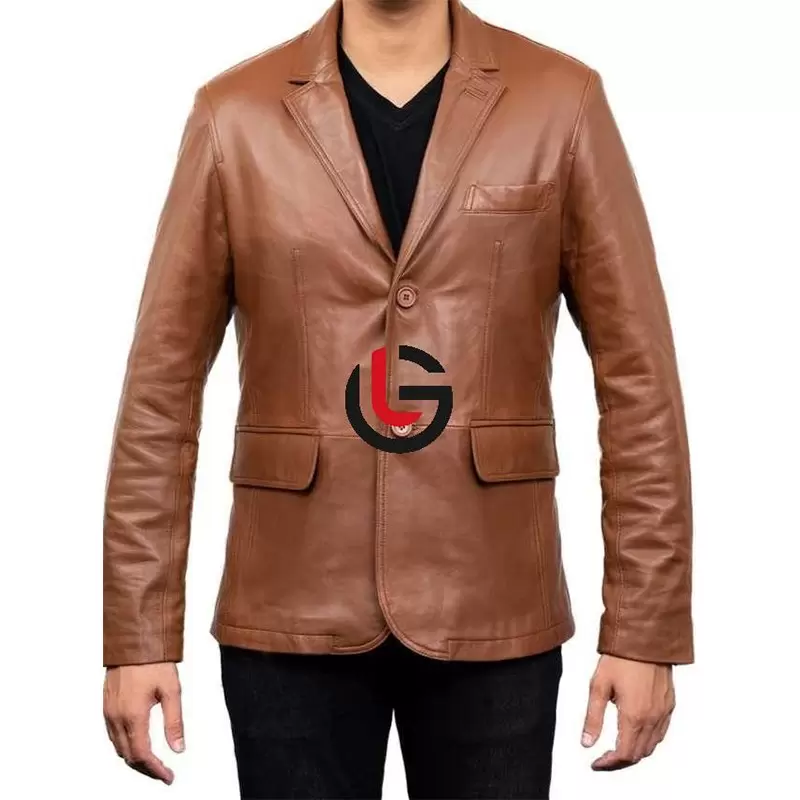 Boss Men Leather Coat