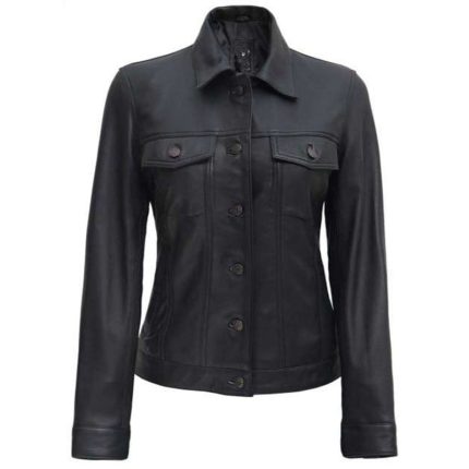 Denim Style Leather Jacket