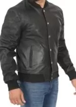 Bomber Varsity Leather Jacket