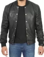 Bomber Varsity Leather Jacket