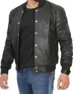 Bomber Varsity Leather Jacket