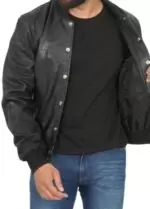Bomber Varsity Leather Jacket