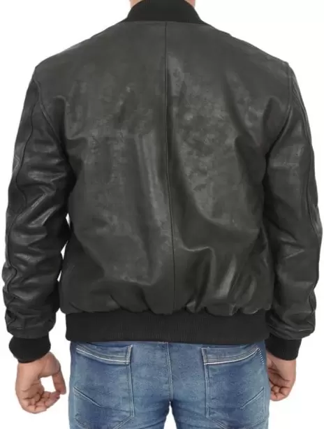 Bomber Varsity Leather Jacket