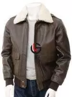 Aviator Military Leather Jacket
