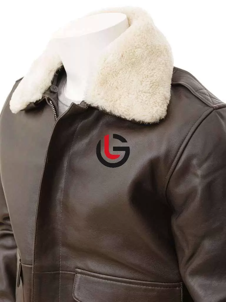 Aviator Military Leather Jacket