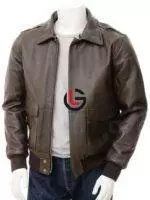 Aviator Military Leather Jacket