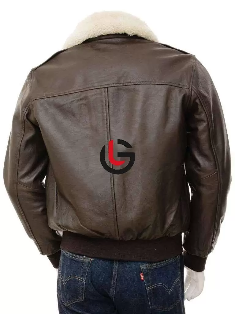 Aviator Military Leather Jacket