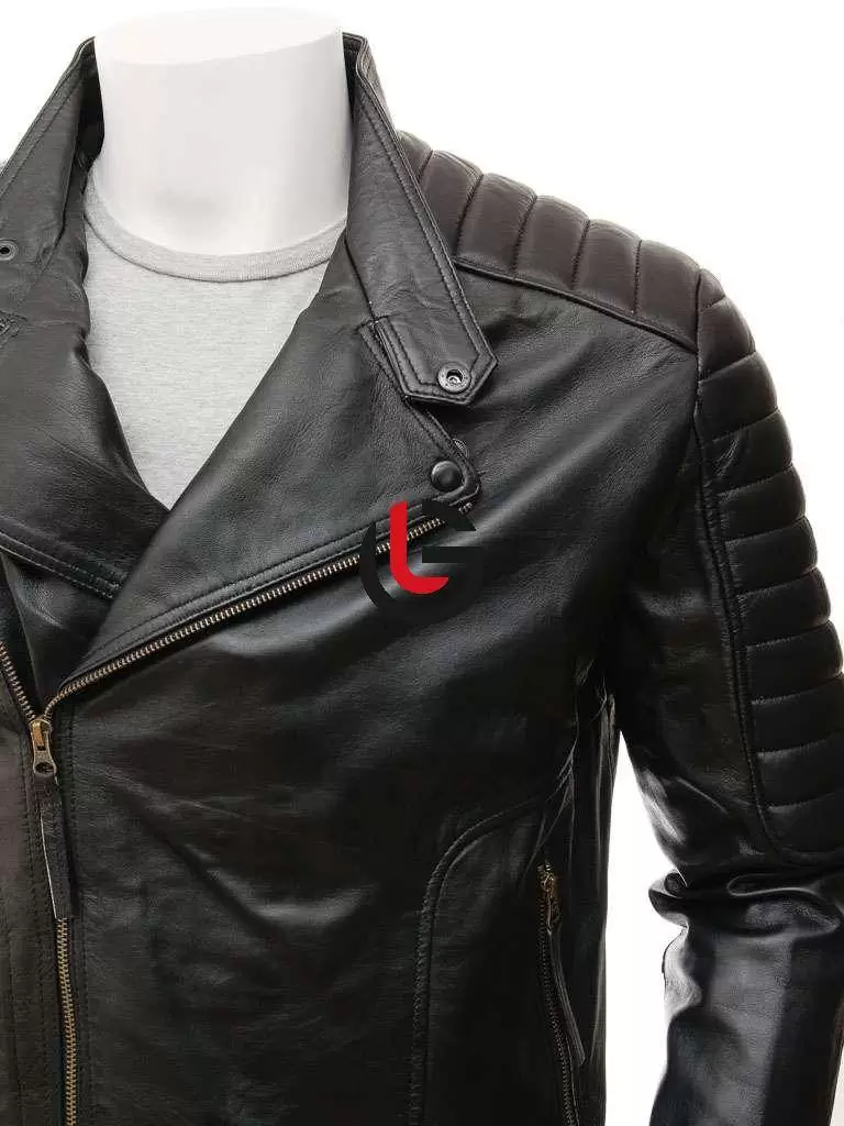 Stand Collar Leather Jacket