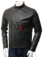Stand Collar Leather Jacket