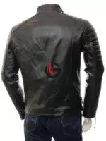 Stand Collar Leather Jacket
