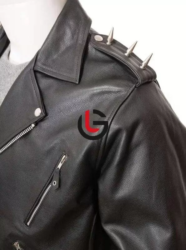 Spikes Motorbike Leather Jacket