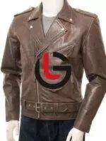 Vintage Brown Leather Jacket