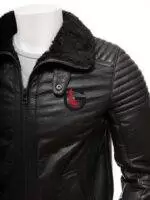 Black Shearling Leather Jacket