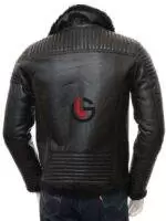 Black Shearling Leather Jacket