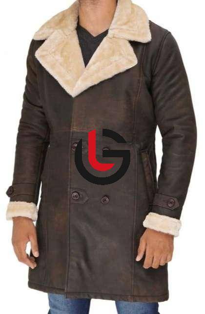 Long Shearling Leather Coat