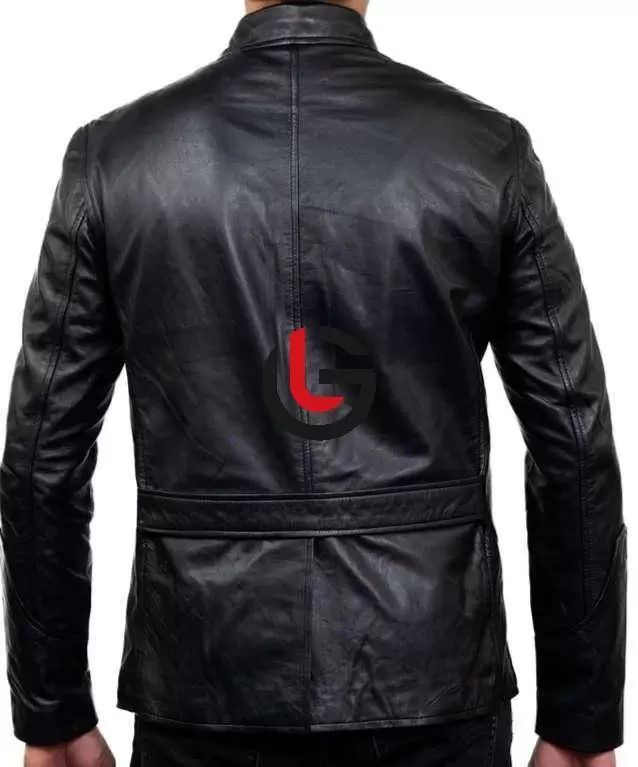 Winter Black Leather Coat