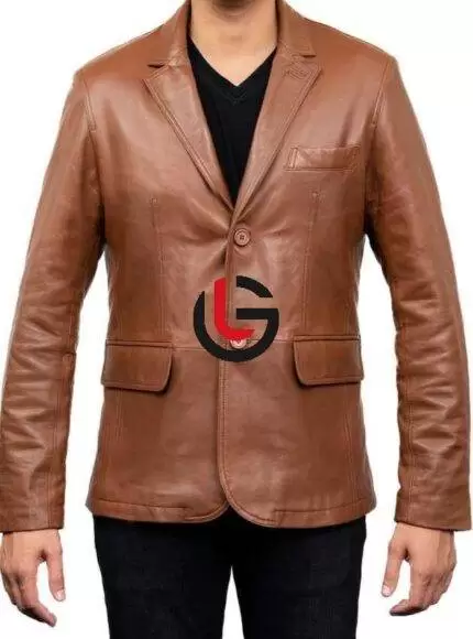 Boss Men Leather Coat
