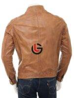 Distressed Tan Leather Jacket