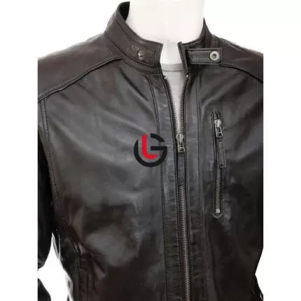 Straight Men Leather Jacket