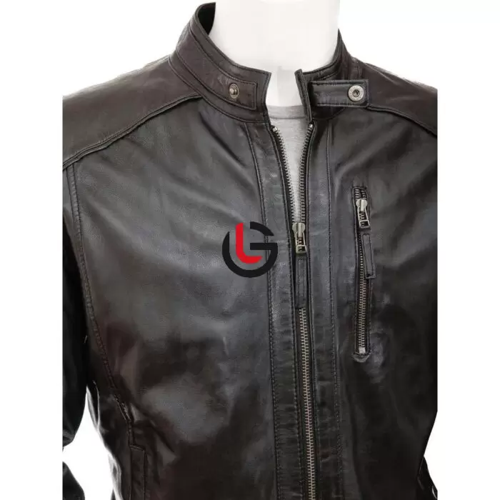 Straight Men Leather Jacket