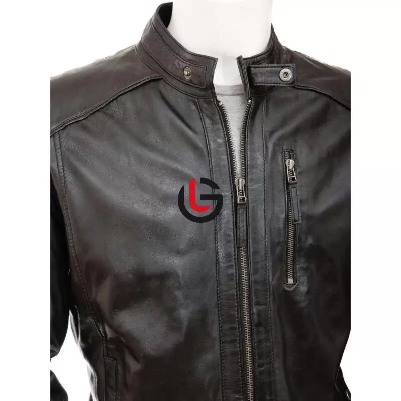 Straight Men Leather Jacket