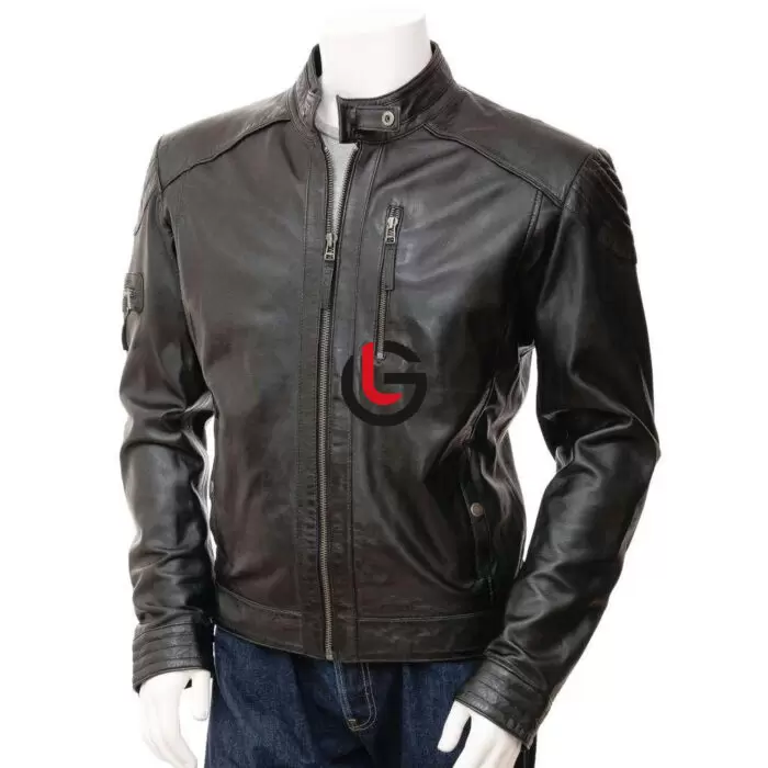 Straight Men Leather Jacket