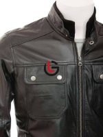 Cropped Biker Leather Jacket