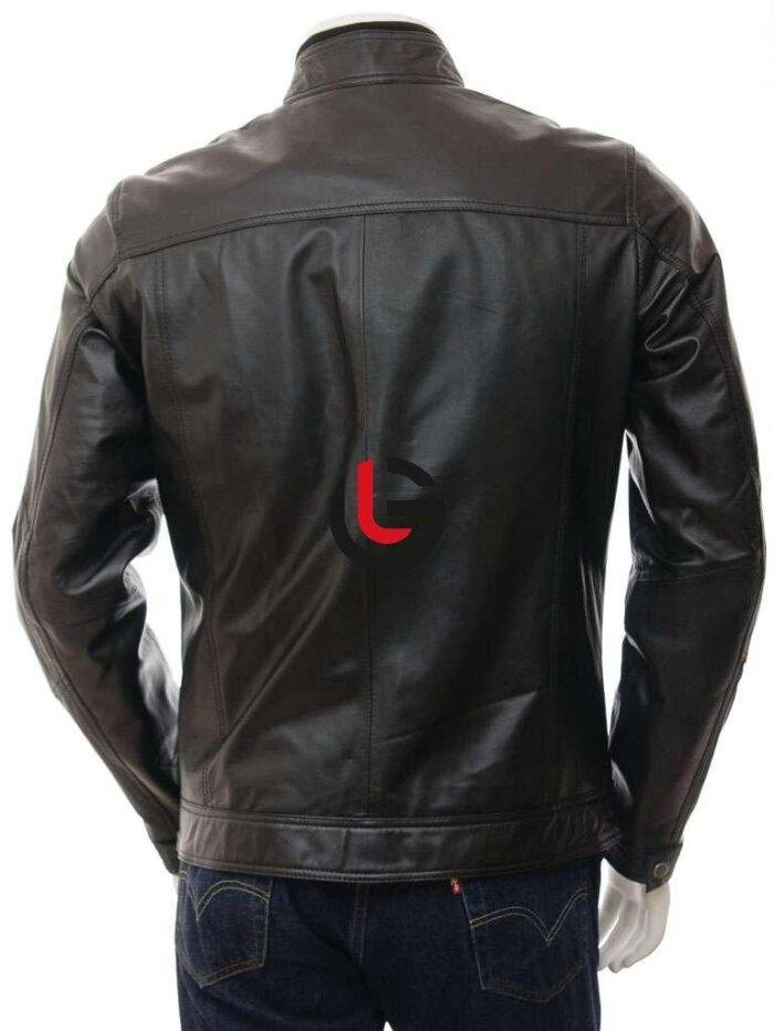 Cropped Biker Leather Jacket