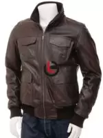 Motorbike Bomber Leather Jacket