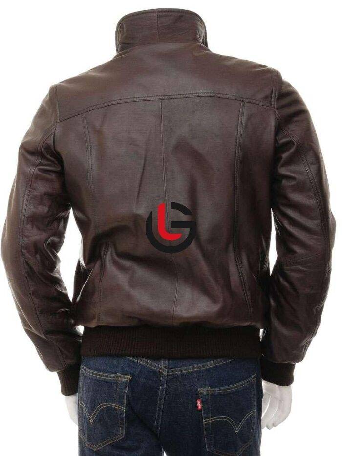 Motorbike Bomber Leather Jacket