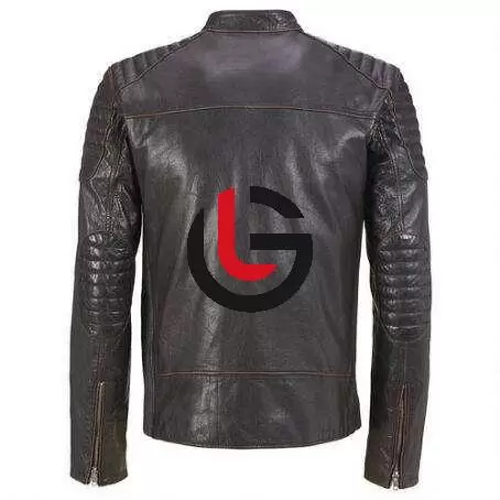 Padded Men Leather Jacket