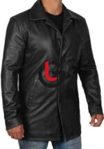 Slim Fit Men Leather Coat