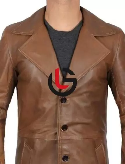 Louis Vuitton Brown Leather Coat