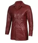 Adidas Maroon Leather Coat