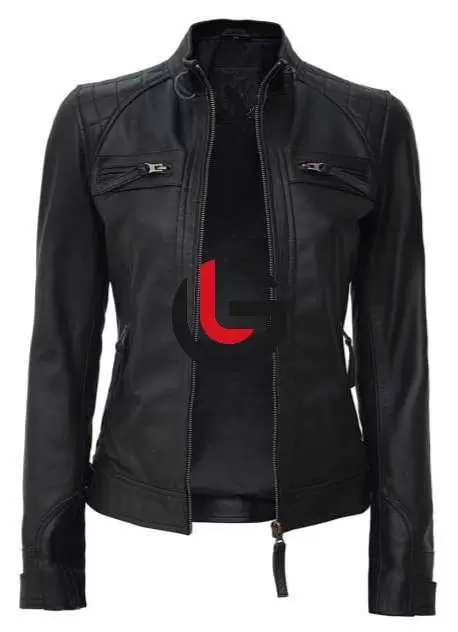 Black Women Leather Jacket
