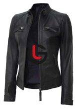Black Women Leather Jacket