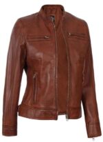 Motorbike Women Leather Jacket