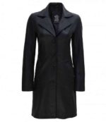 Long Women Leather Coat